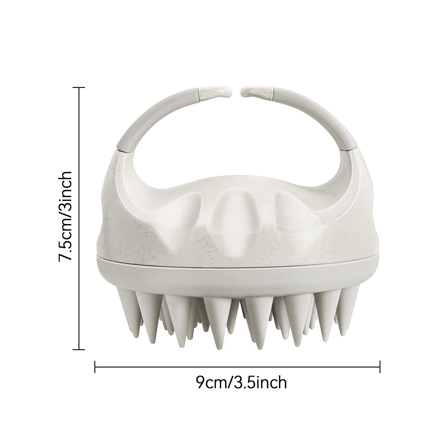 Scalp Massager Shampoo Brush, Scalp Scrubber with Soft Silicone Bristles, Scalp Exfoliator Brush for Wet and Dry Hair (Creamy White)