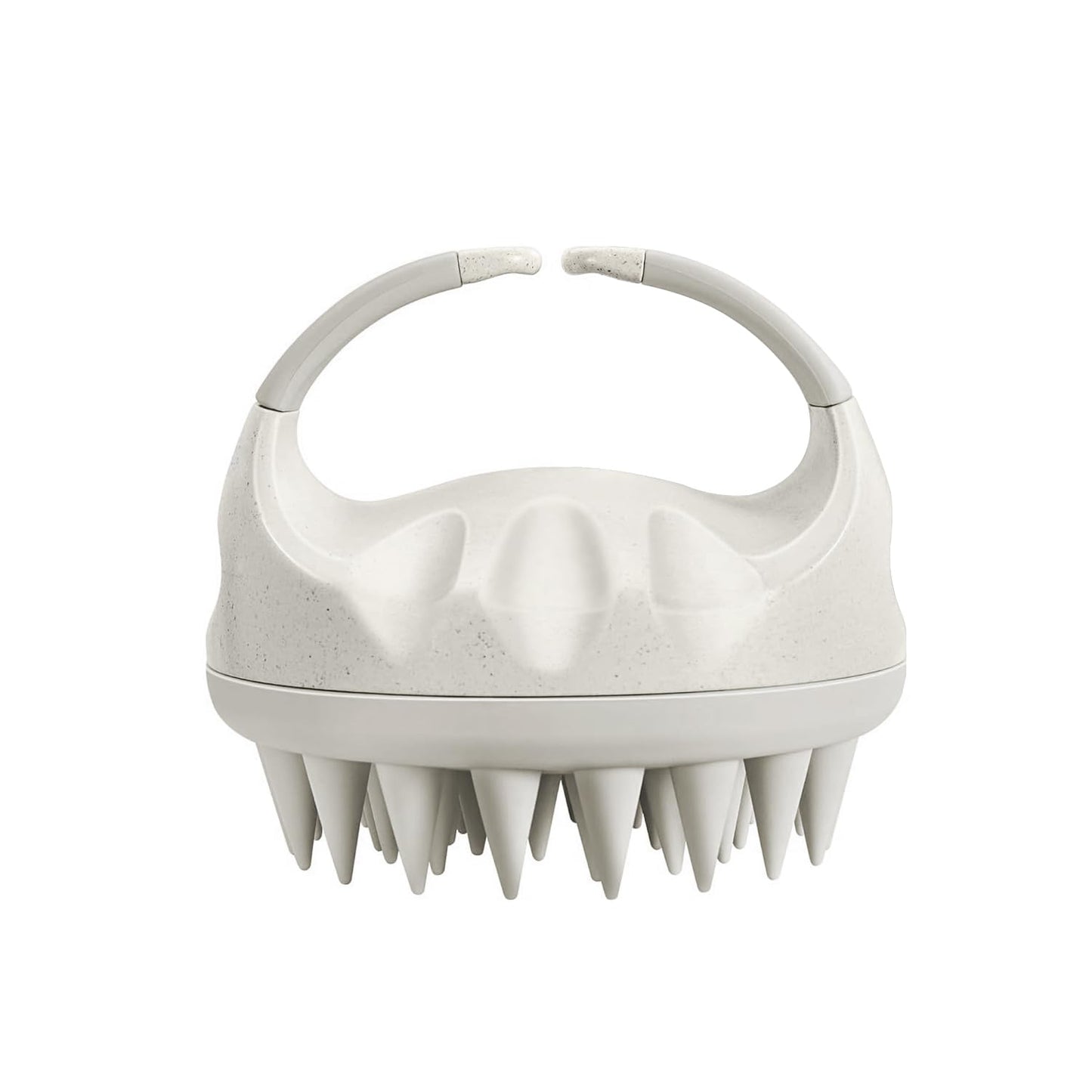 Scalp Massager Shampoo Brush, Scalp Scrubber with Soft Silicone Bristles, Scalp Exfoliator Brush for Wet and Dry Hair (Creamy White)